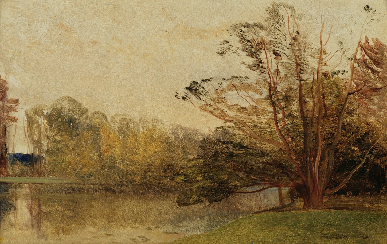 View in Painshill Park, Surrey by Thomas Creswick