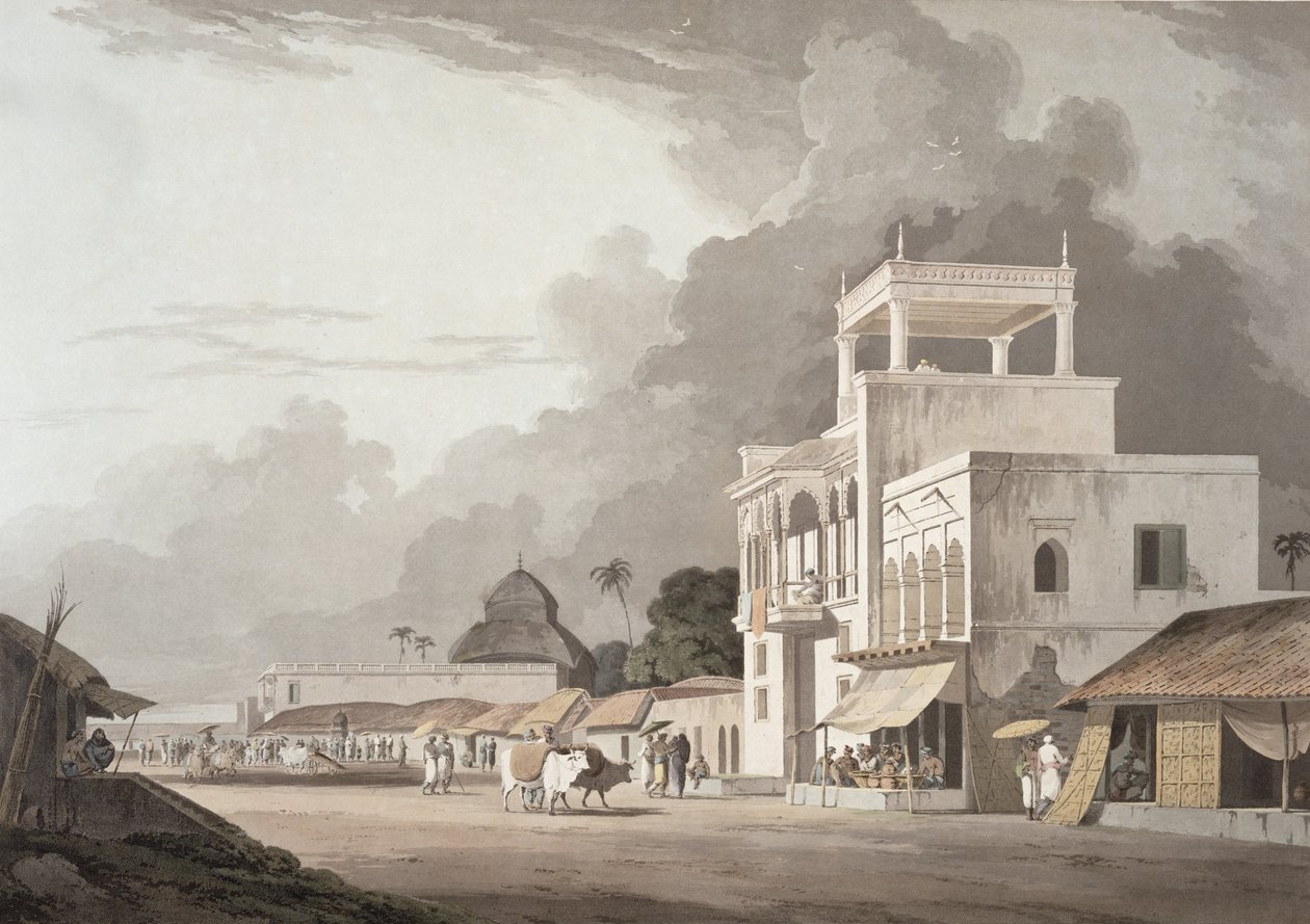 View on the Chitpore Road, Calcutta, Plate II from 