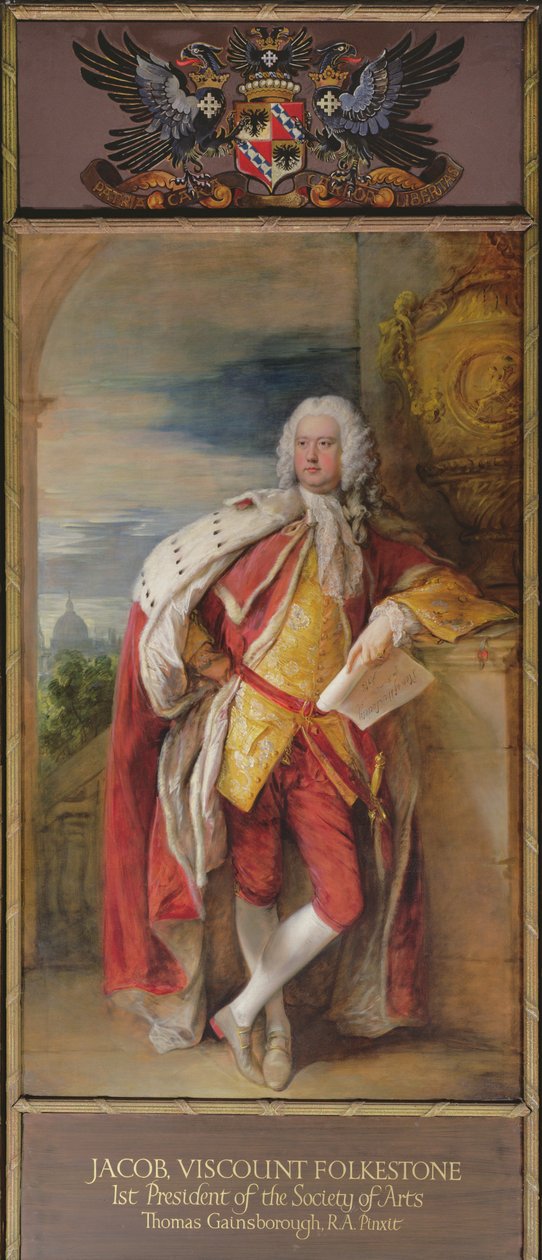 Portrait of Jacob Bouverie, First Viscount Folkestone and First President of the Society of Arts by Thomas Gainsborough