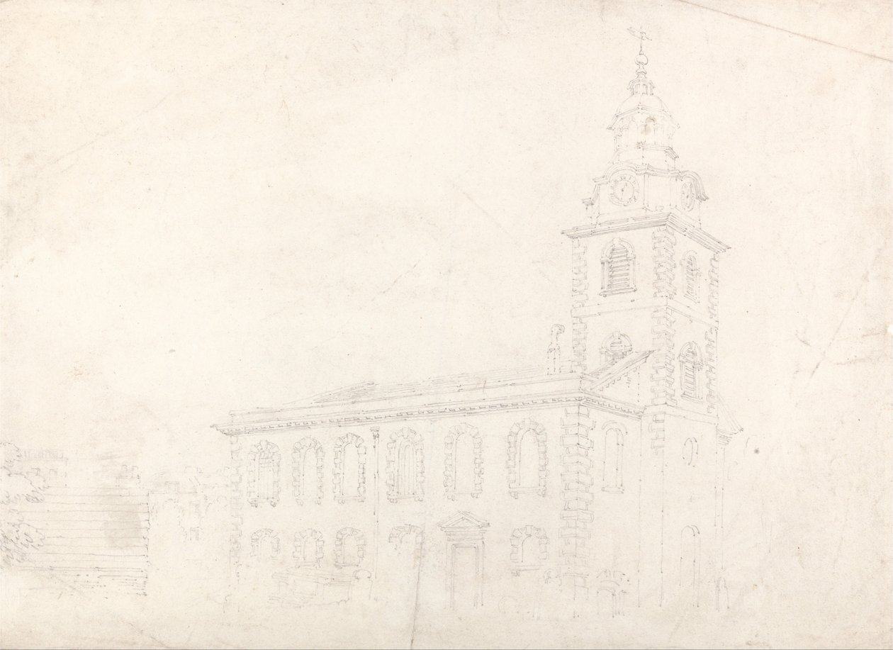 Christ Church, Blackfriars, London by Thomas Girtin