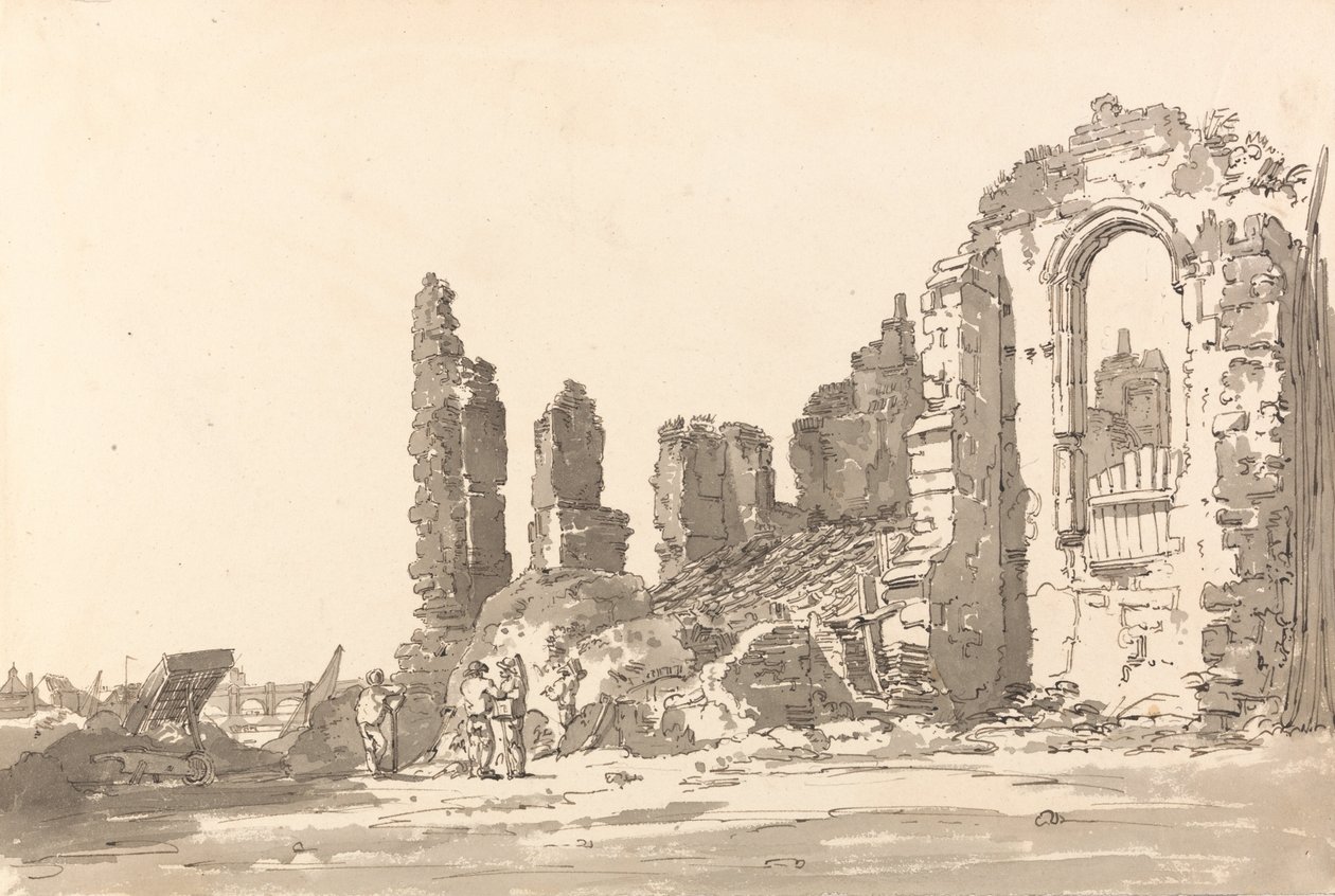 Ruins of the Savoy Palace, London by Thomas Girtin