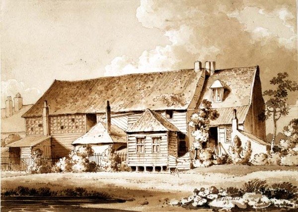 John Bunyans Meeting House, Zoar Street, Gravel Lane, Southwark, London, 1813 by Thomas Hosmer Shepherd