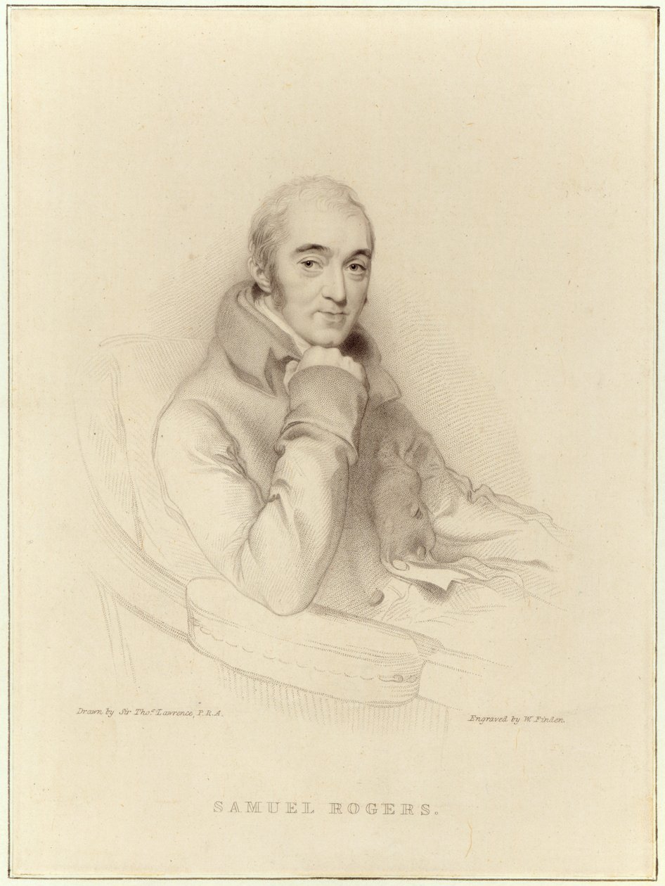 Samuel Rogers, engraved by William Finden by Thomas Lawrence