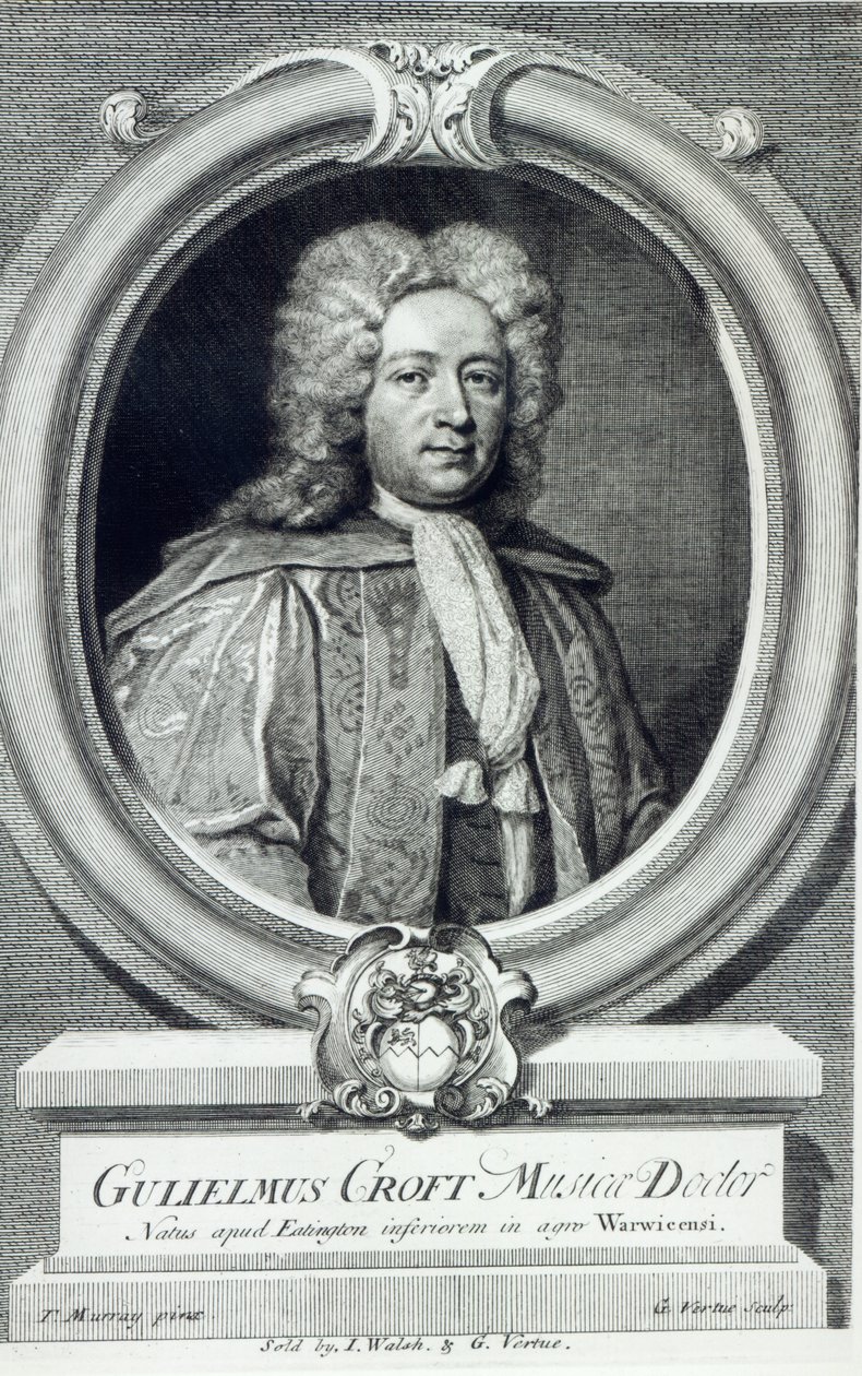 William Croft, engraved by George Vertue by Thomas Murray