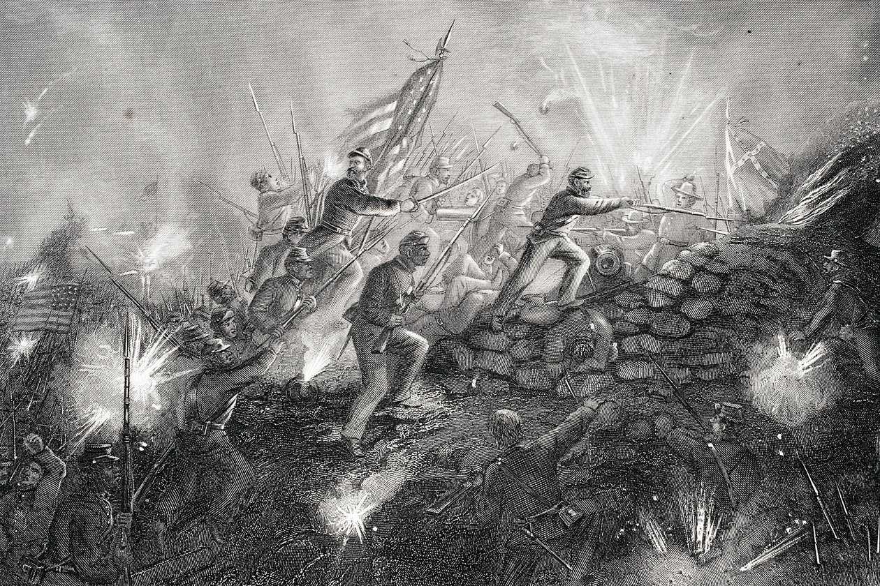 Attack on Fort Wagner, Morris Island, South Carolina by Thomas Nast