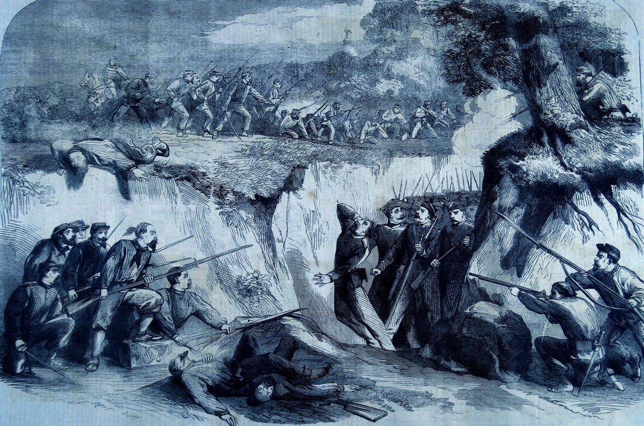 The Battle on the Volturno, 1860 by Thomas Nast