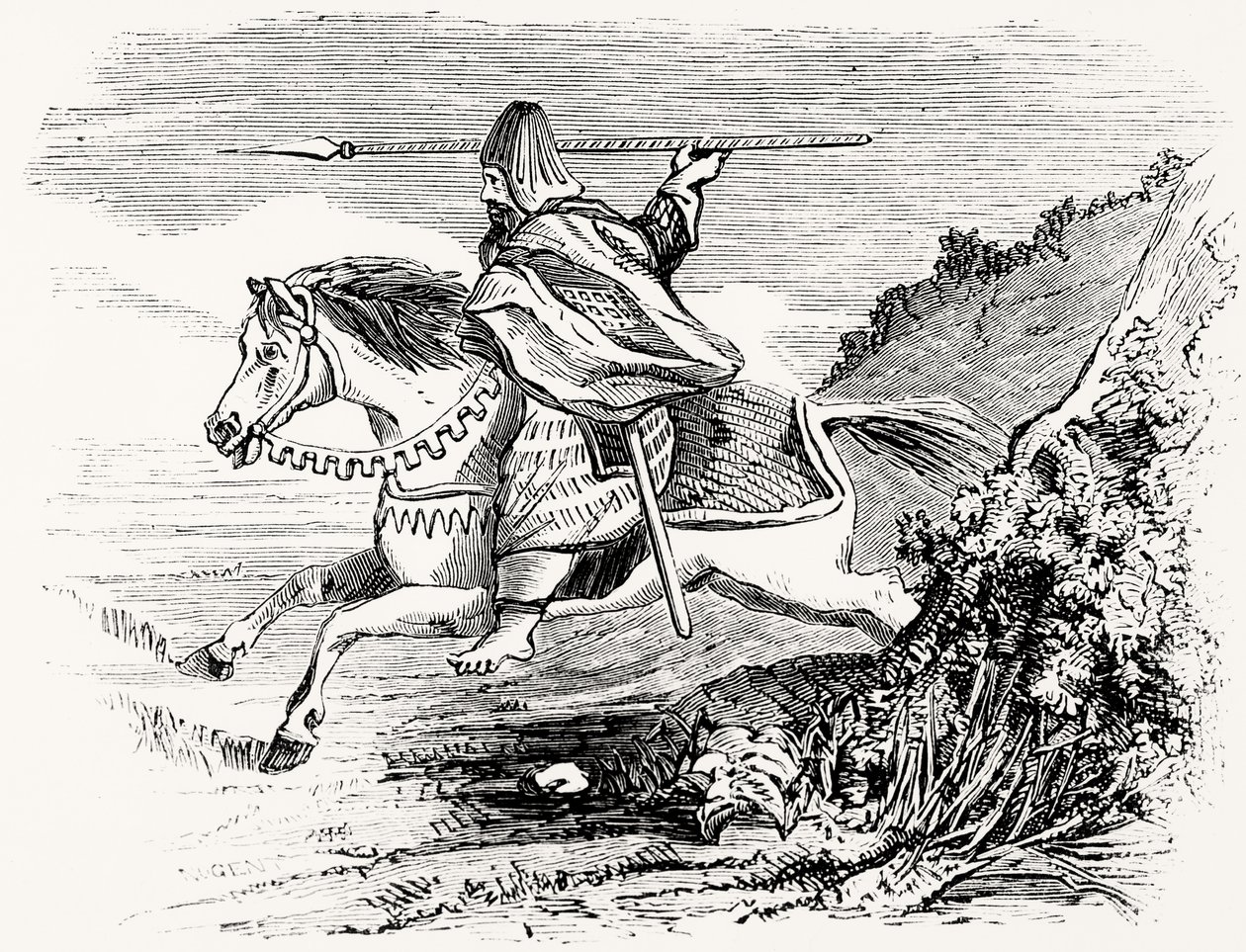 An Irish Trooper, from an old manuscript by Thomas Nugent