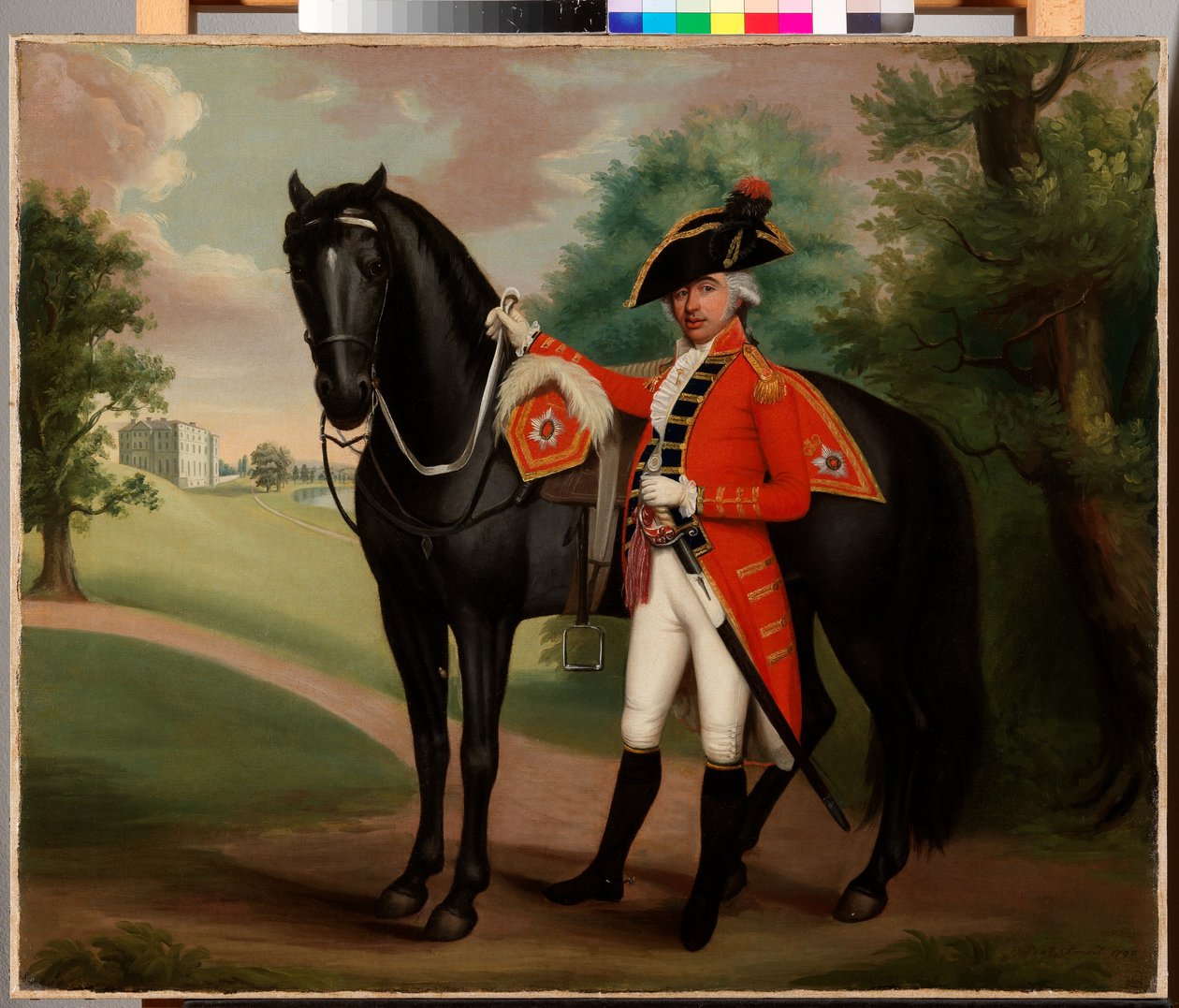 Portrait of a gentleman in military uniform by Thomas Peat