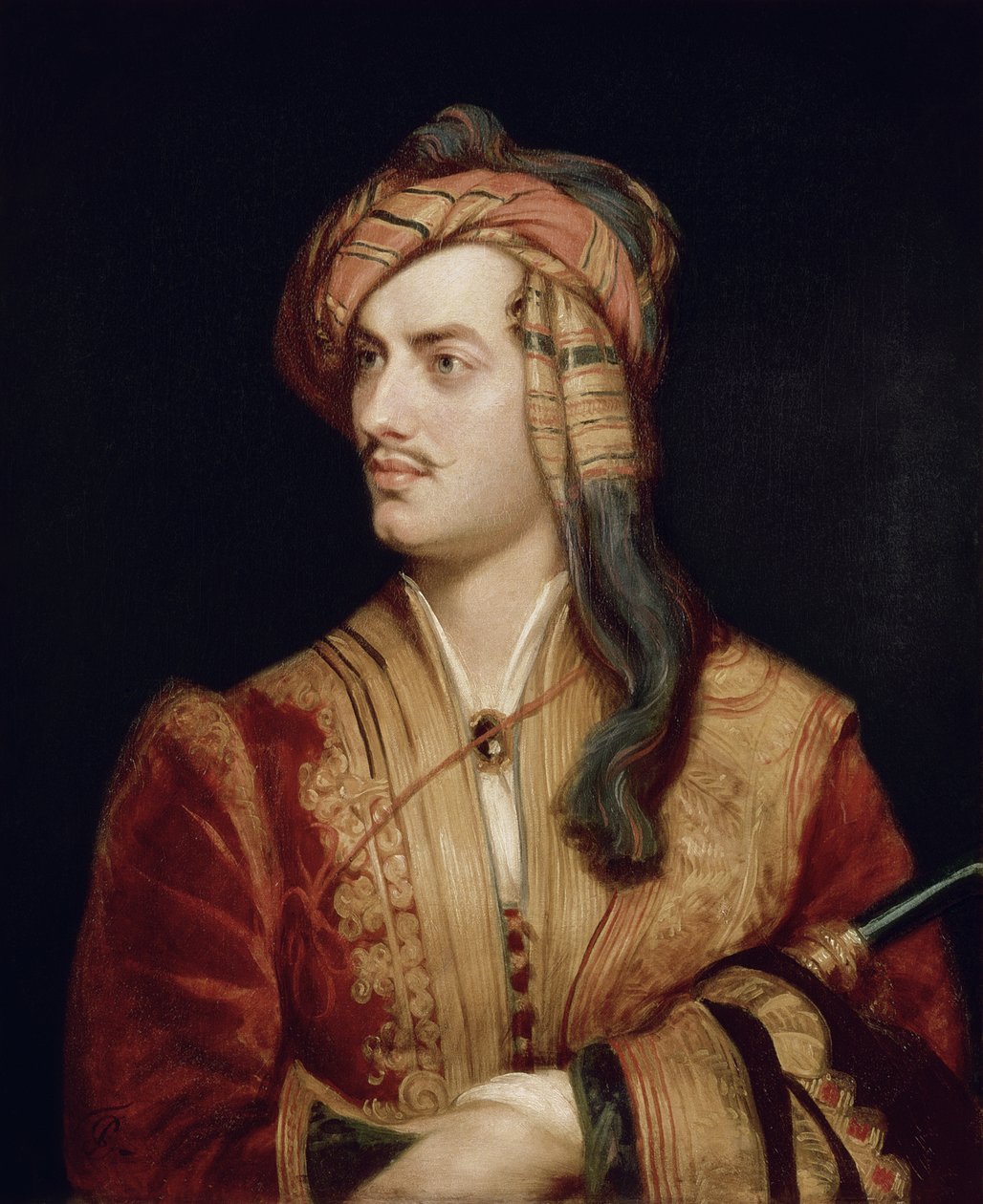 Portrait of George Gordon, 6th Baron Byron of Rochdale in Albanian ...