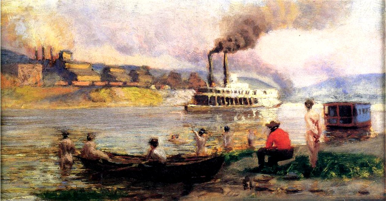 Steamboat on the Ohio, c.1900 by Thomas Pollock Anschutz
