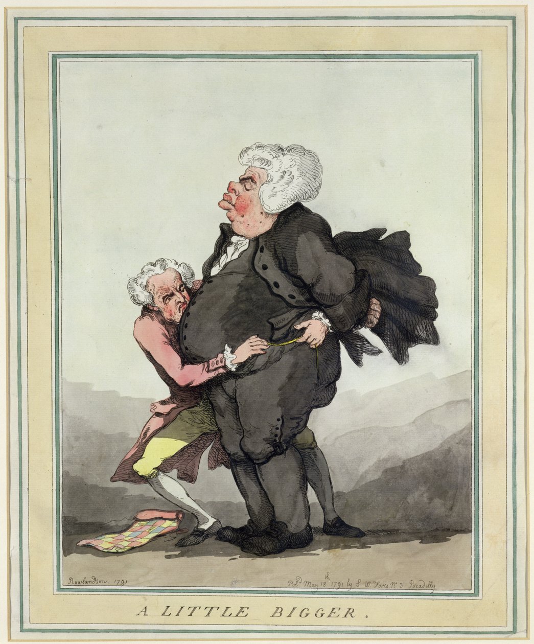 A Little Bigger (pair of 125715) by Thomas Rowlandson