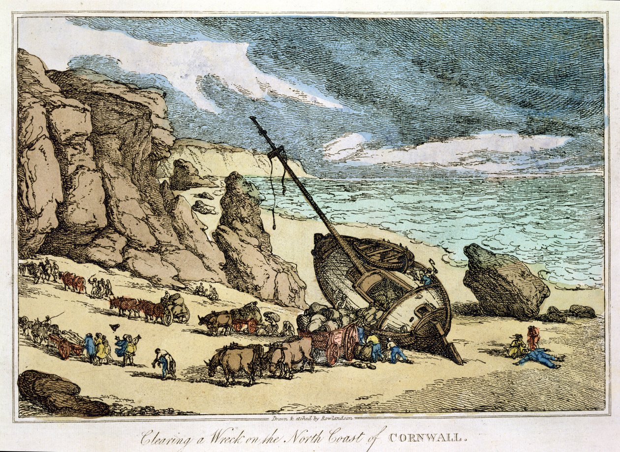 Clearing a Wreck on the North Coast of Cornwall, from 