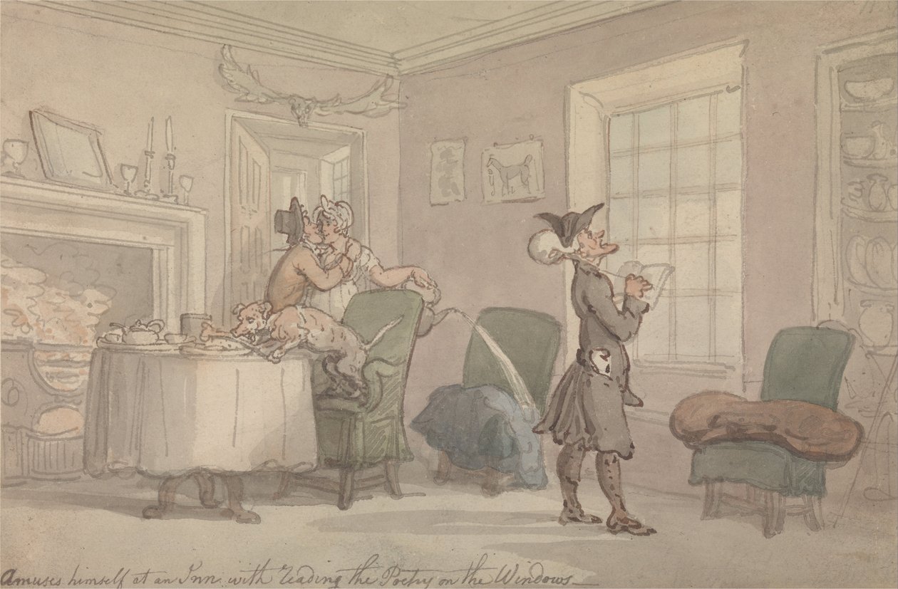 Dr. Syntax Copying the Wit of the Window by Thomas Rowlandson