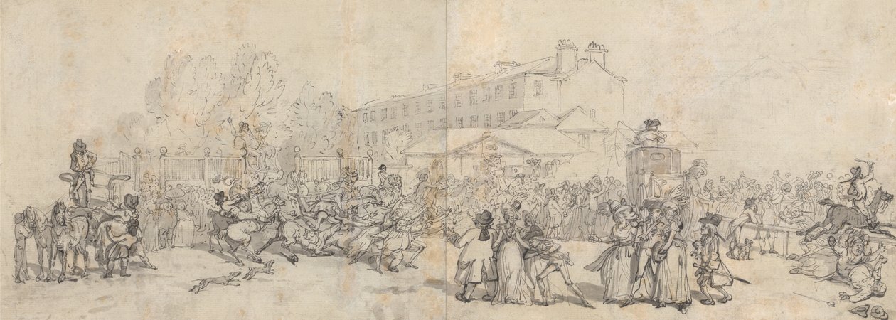 Hyde Park Corner by Thomas Rowlandson