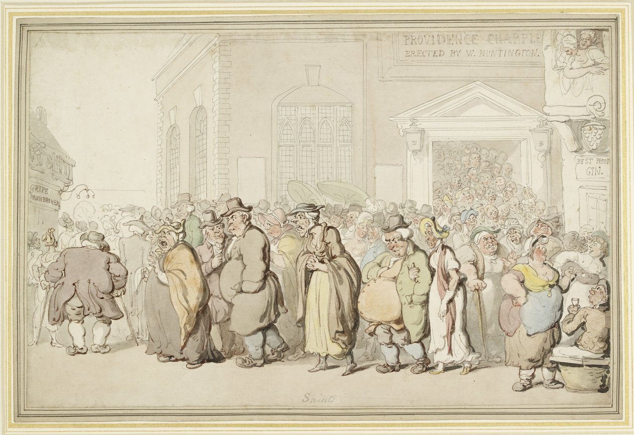 Providence Chapel by Thomas Rowlandson