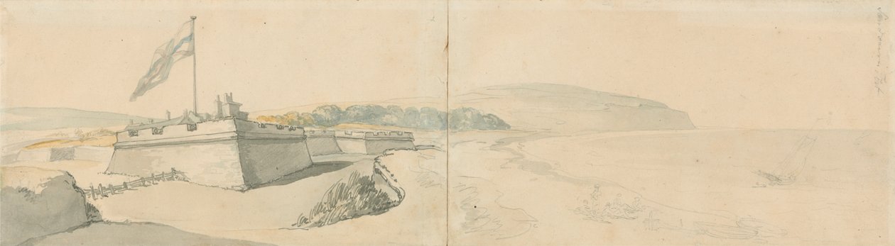 Sandown Fort by Thomas Rowlandson