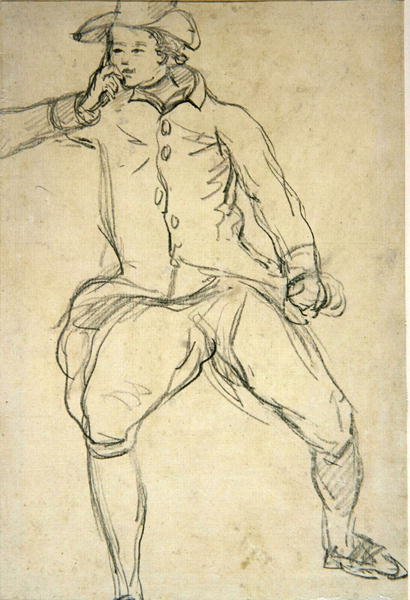 Sketch of a Man (verso) by Thomas Rowlandson