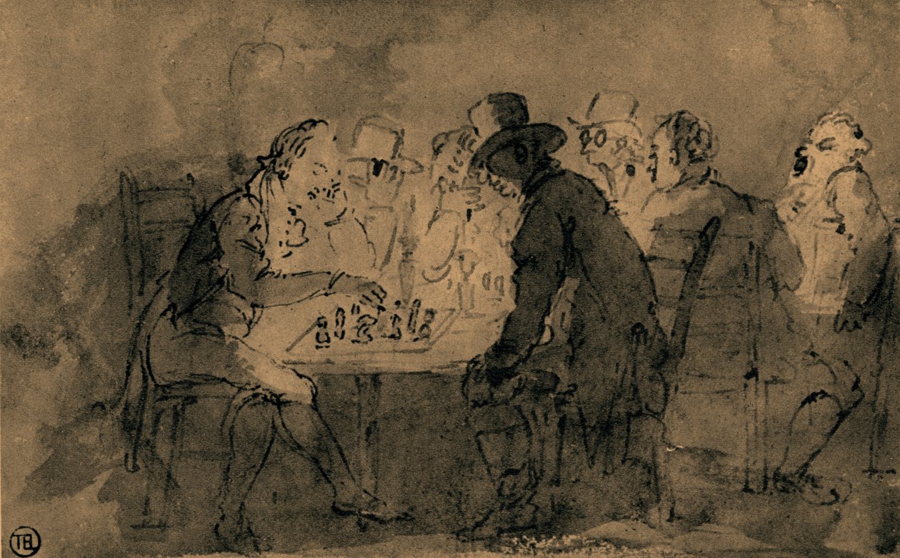 The Chess Players by Thomas Rowlandson