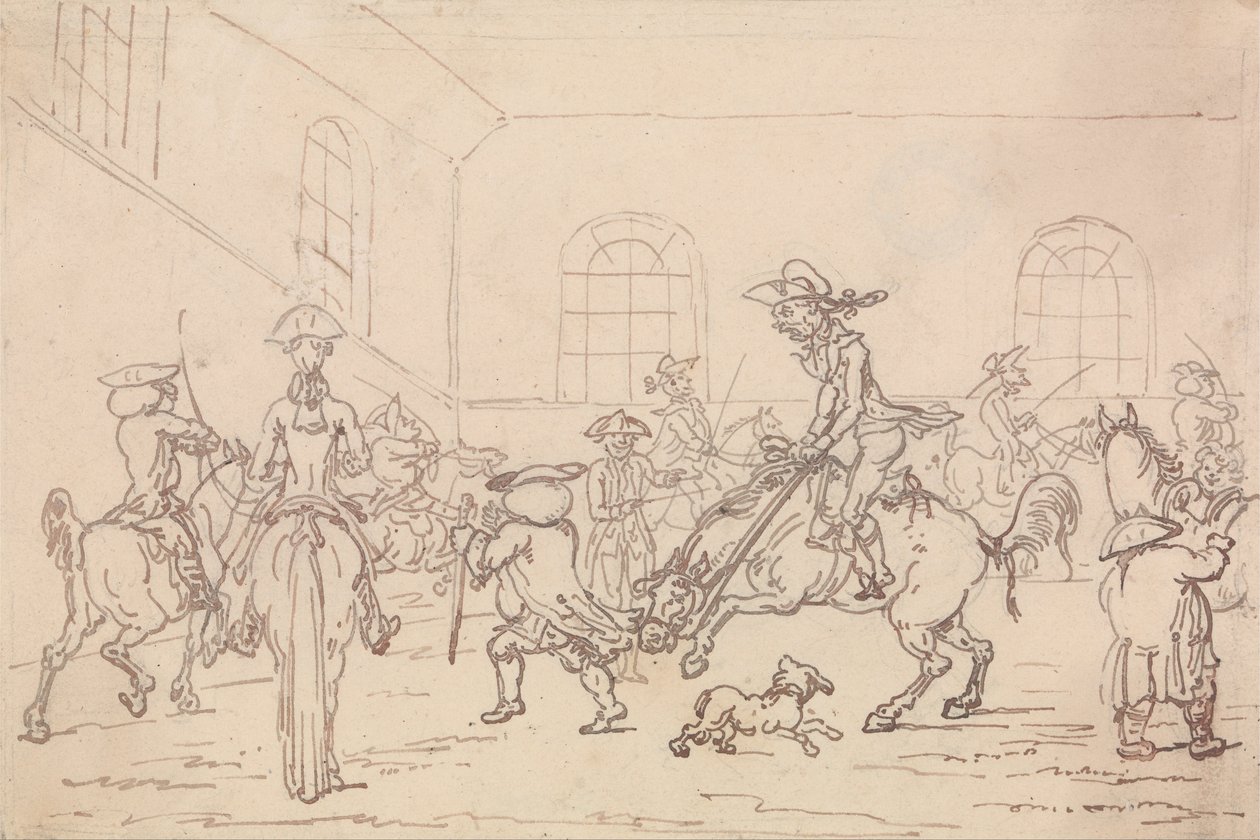 The Riding School by Thomas Rowlandson