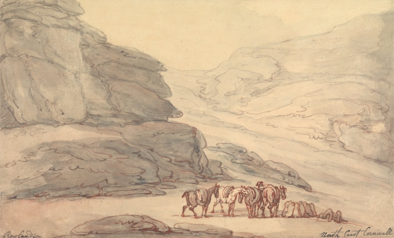Valley of Stones, Lynton, Devon by Thomas Rowlandson