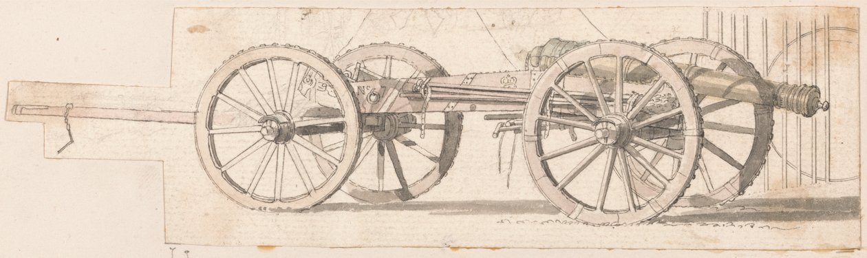 Gun and Limber, No.7 by Thomas Sandby