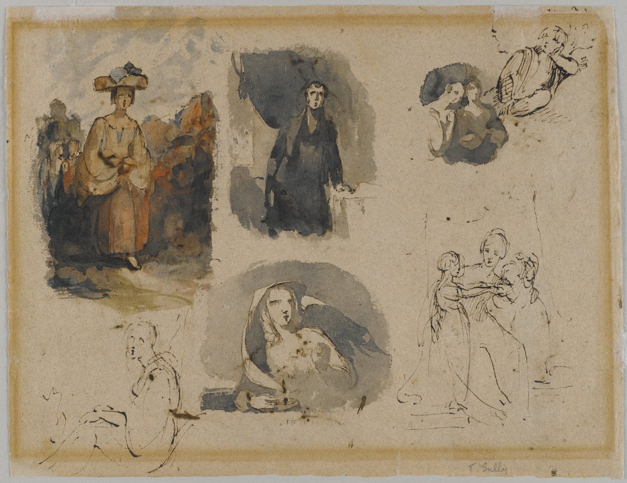 [Untitled] (Seven Figure Studies) by Thomas Sully