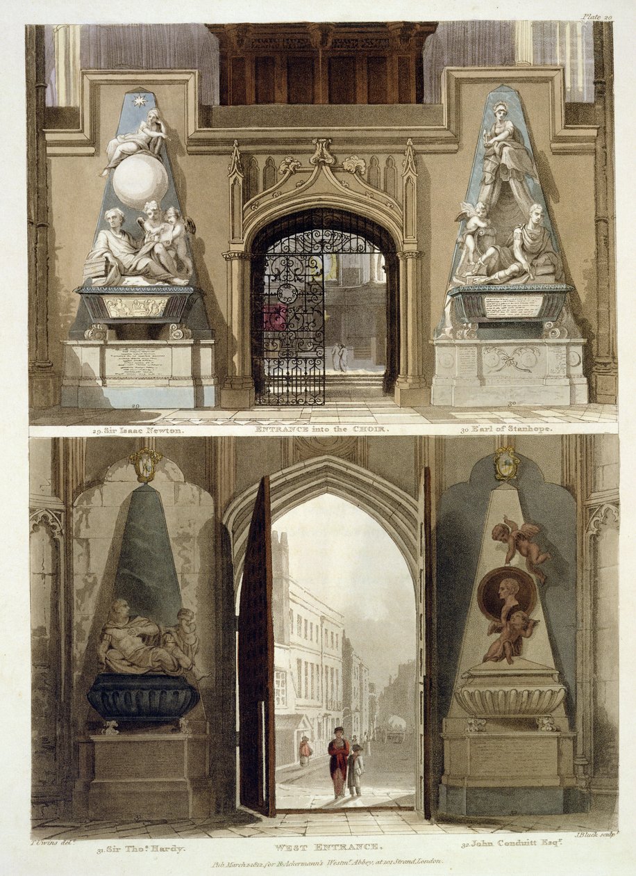 The Entrance into the Choir and the West Entrance, plate 20 from 