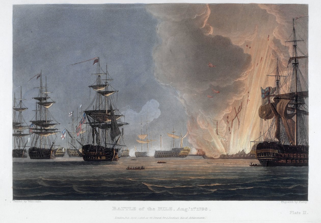 Battle of the Nile, August 1798 by Thomas Whitcombe