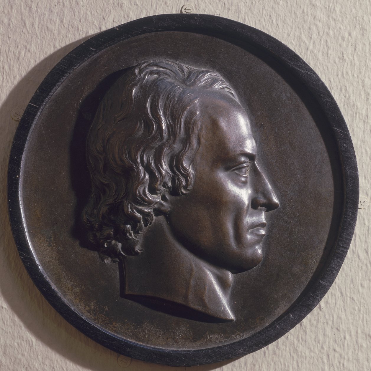 Portrait medallion of Alfred, Lord Tennyson by Thomas Woolner