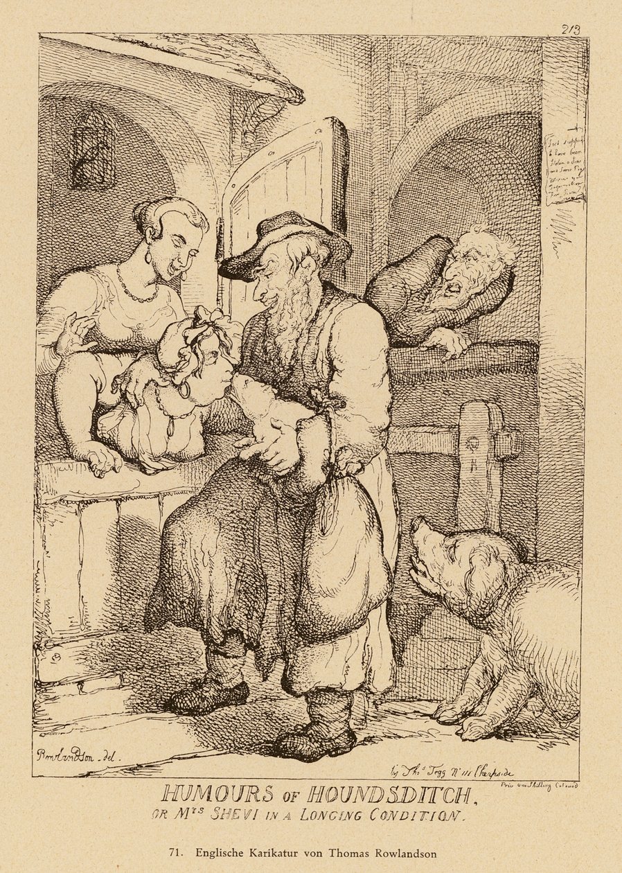 Humours of Houndsditch by Thomas (after) Rowlandson