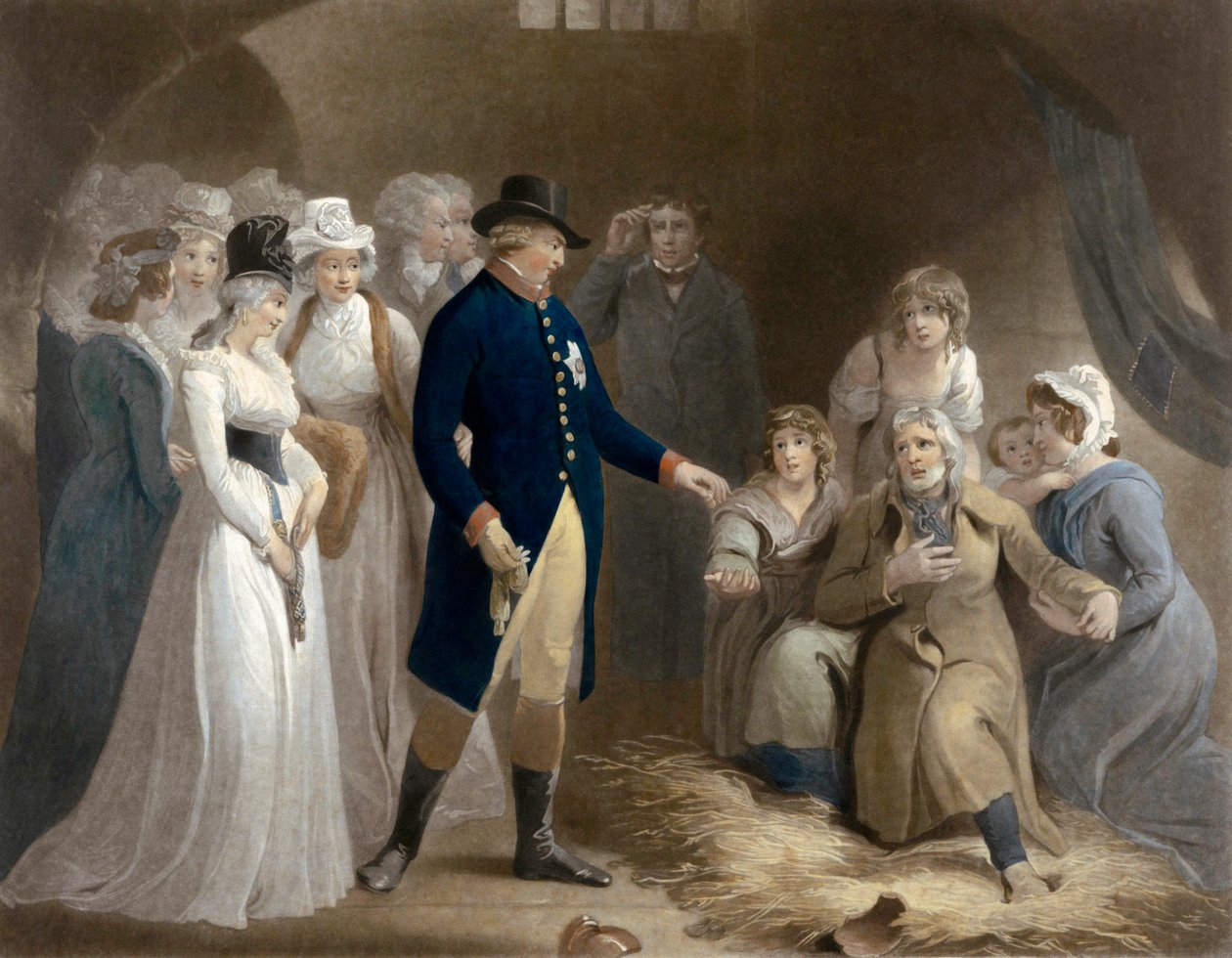 George III Visits the Prison at Dorchester. Royal Beneficence by Thomas (after) Stothard