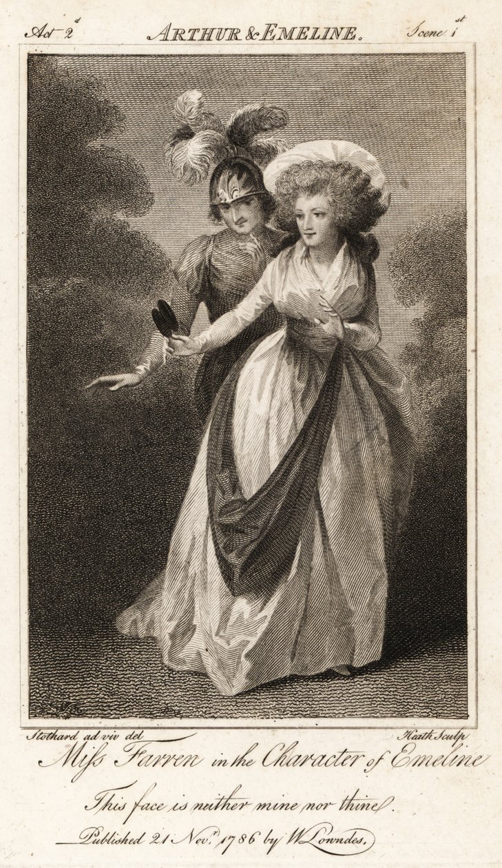 Miss Elizabeth Farren as Emeline in John Dryden