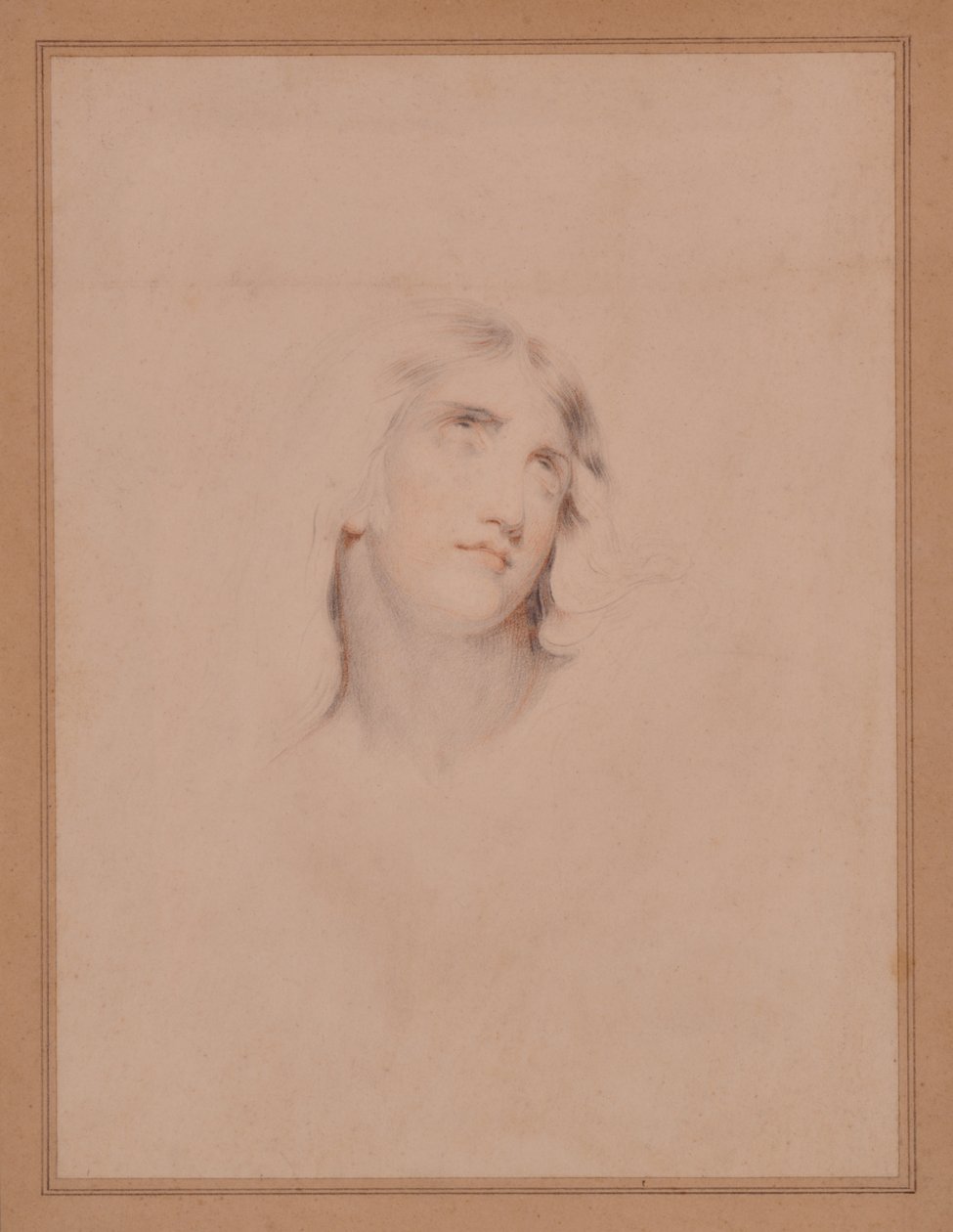 Head of a Young Man in Ecstasy by Thomas (attr. to) Lawrence