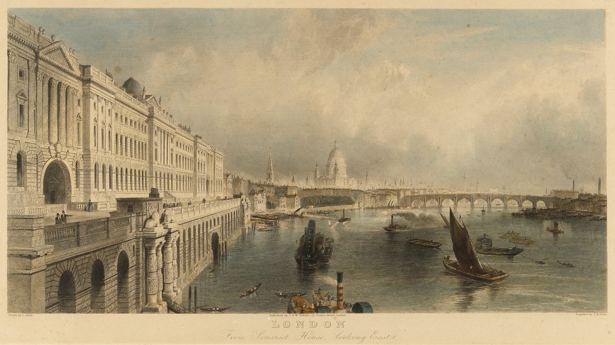 View of London from the Somerset House Marine Building, with Saint Paul