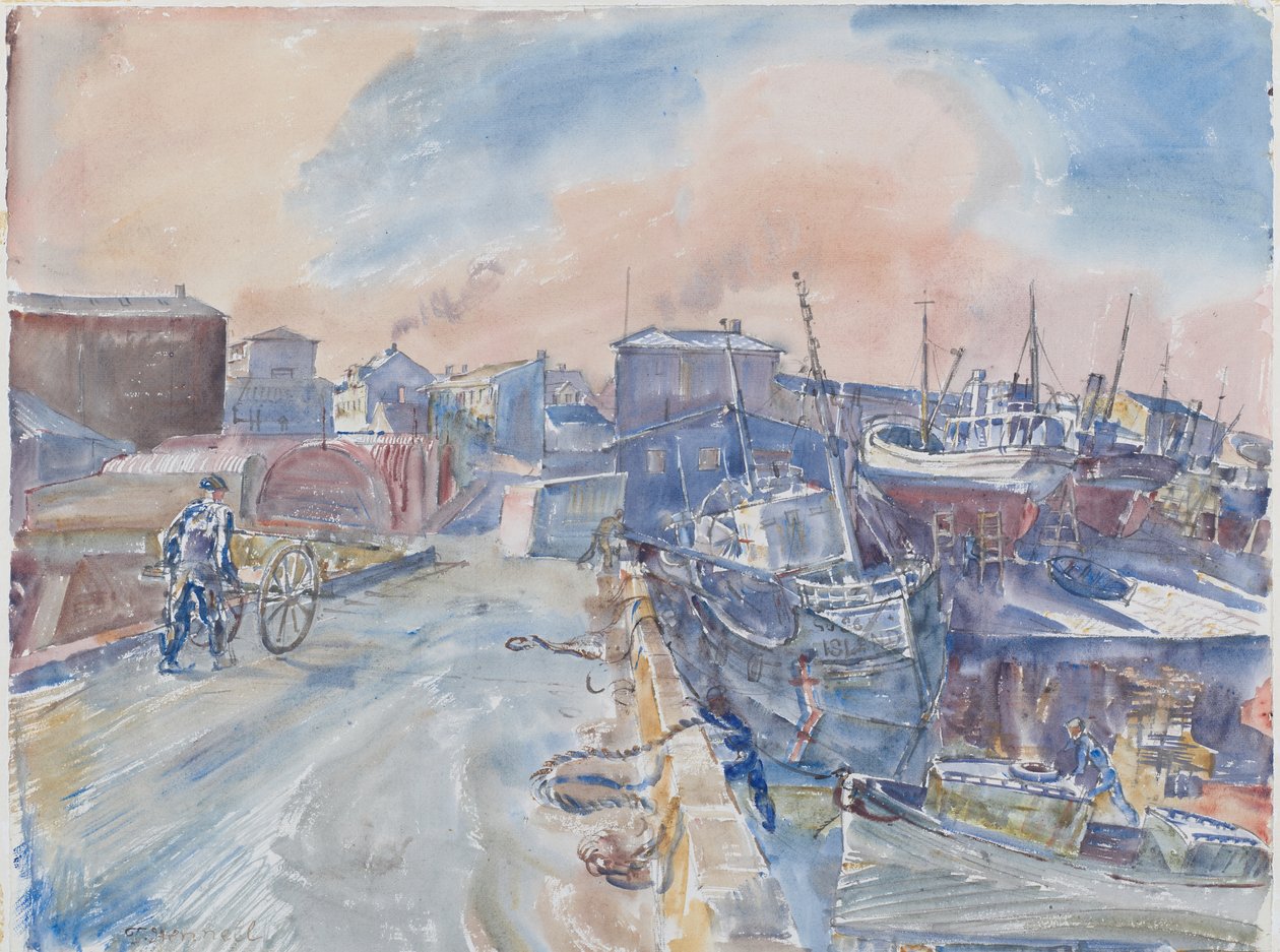 Reykjavik From Main Quay, Frosty Morning, Iceland