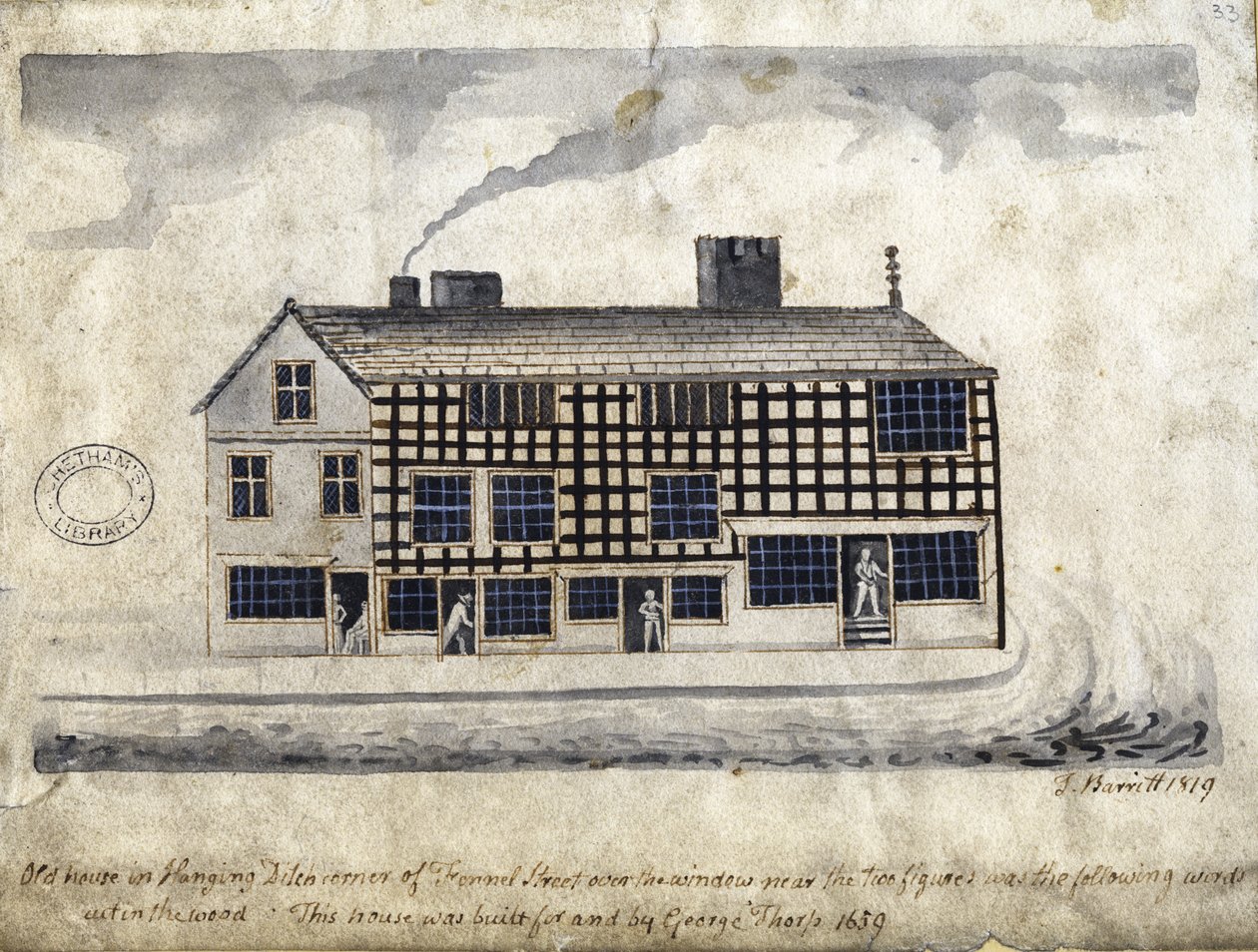 Old House on Hanging Ditch, Manchester by Thomas Barritt
