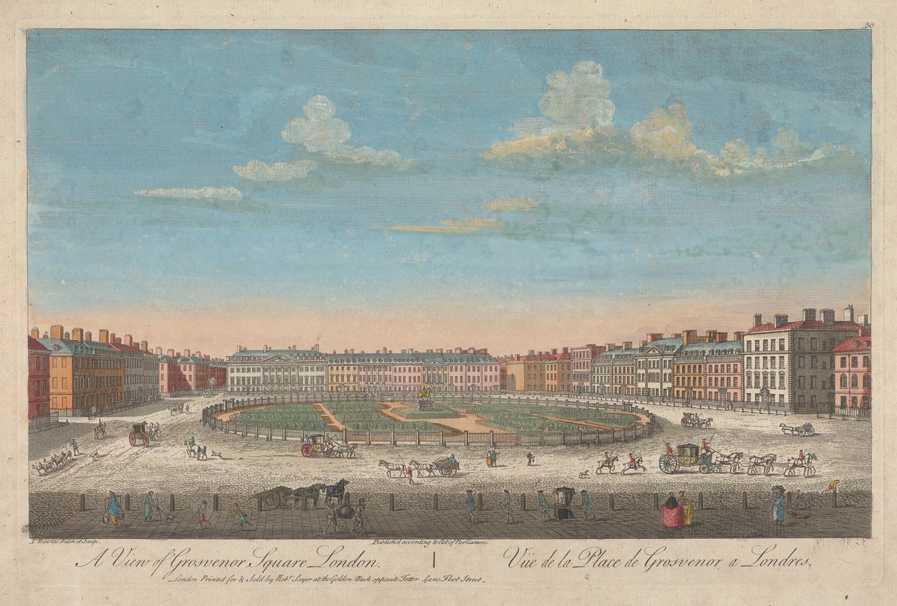 A View of Grosvenor Square, London by Thomas Bowles