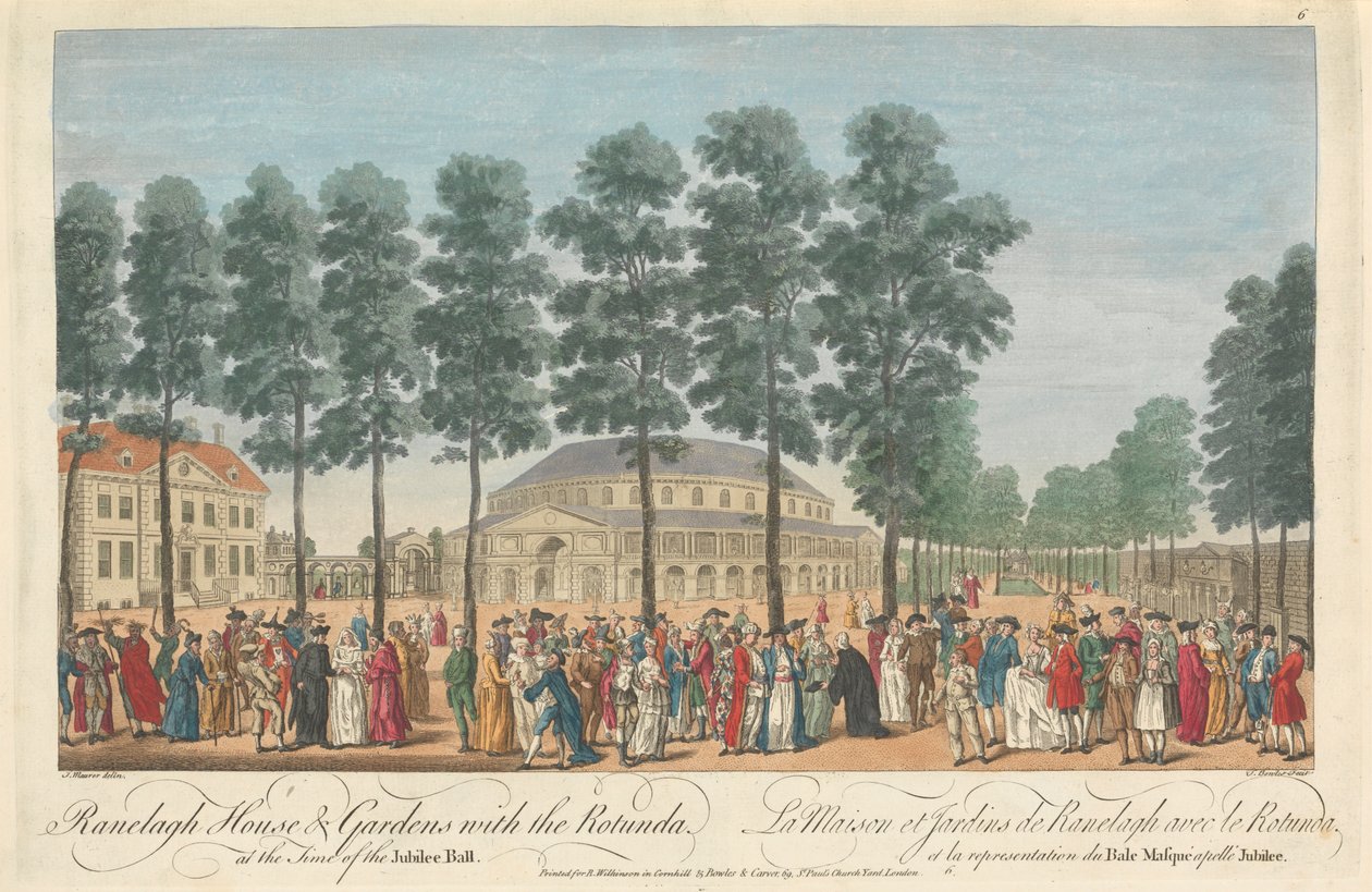 Ranelagh House & Gardens with the Rotunda at the Time of the Jubilee Ball by Thomas Bowles