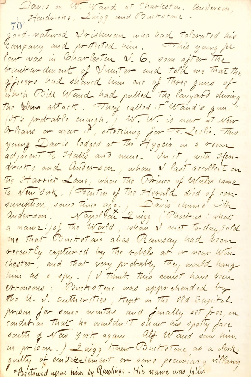 Thomas Butler Gunn Diaries - Volume 19, page 84, March 26, 1862 by Thomas Butler Gunn