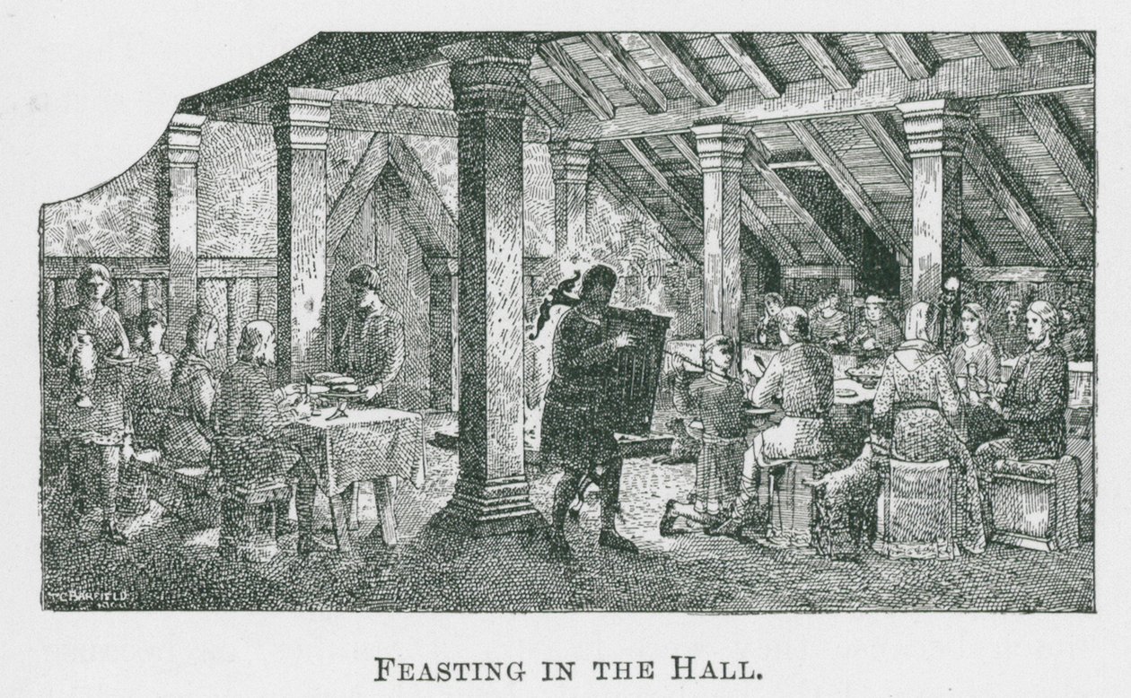 Feasting in the Hall by Thomas Charles Barfield