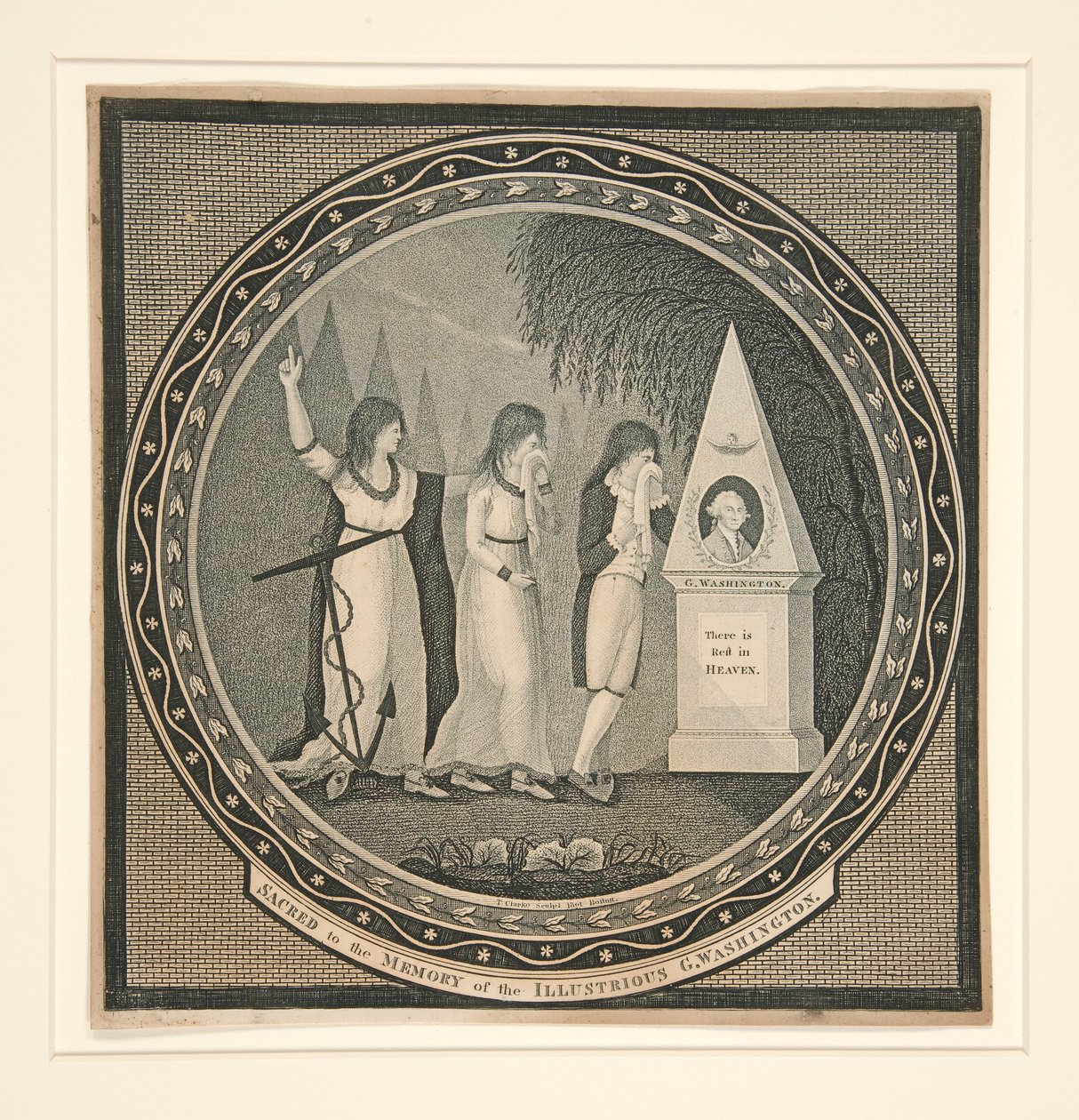 Sacred to the Memory of the Illustrious G. Washington by Thomas Clarke