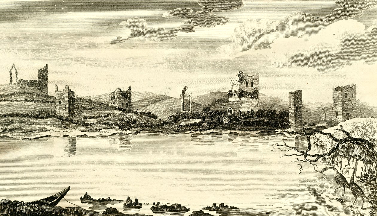 North View of the Ruins of Clomines, County Wexford by Thomas Cook