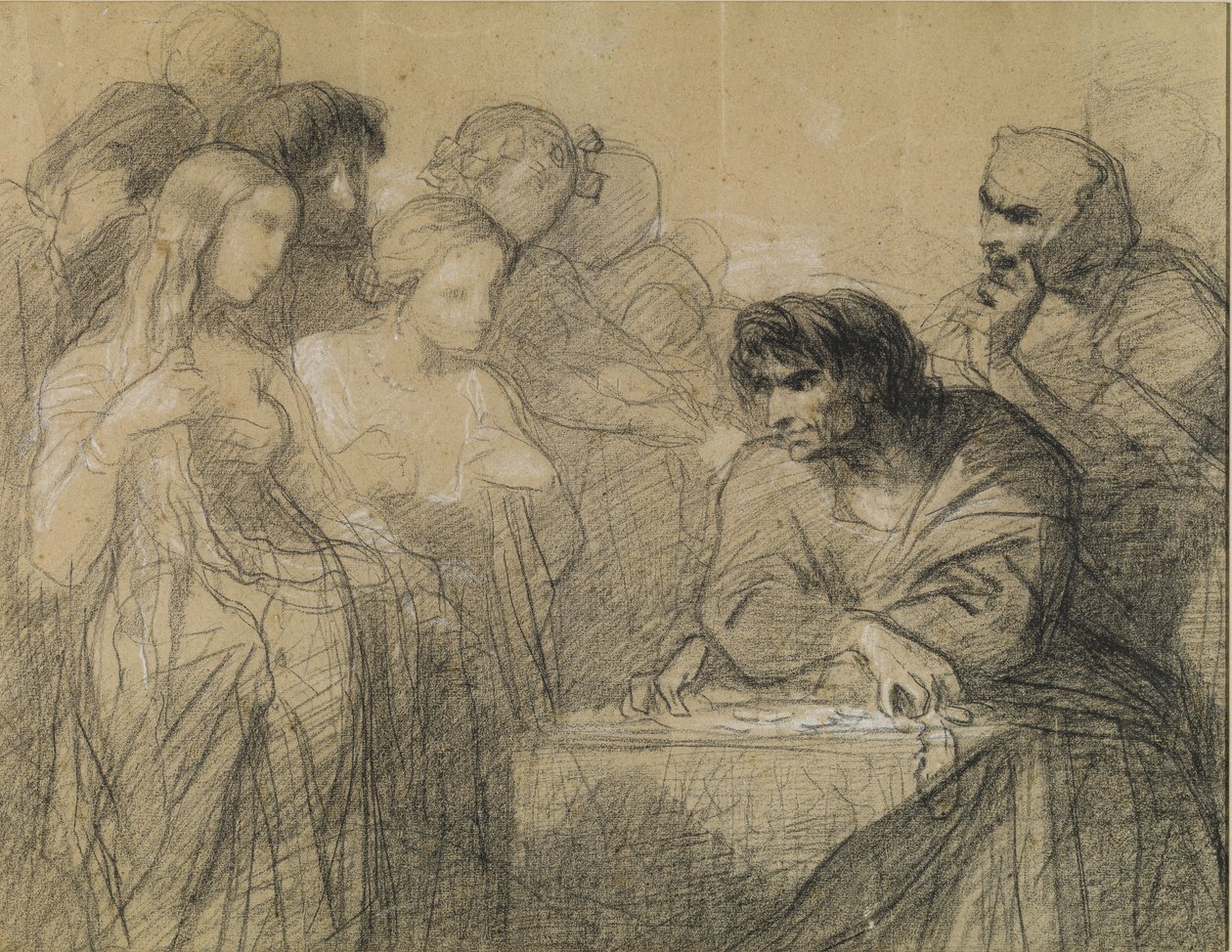 The love of gold (The thirst for gold) (study) by Thomas Couture