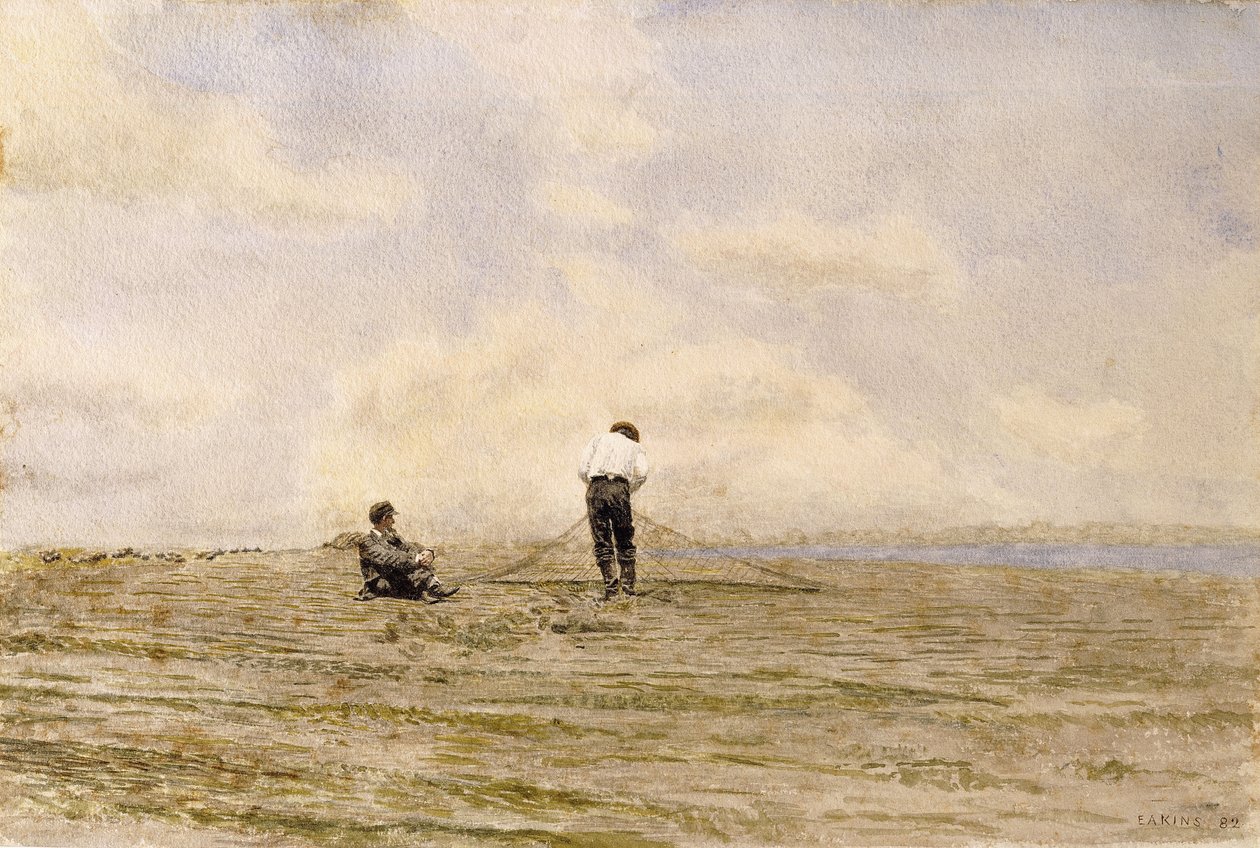 Mending the Net, 1882 by Thomas Cowperthwait Eakins