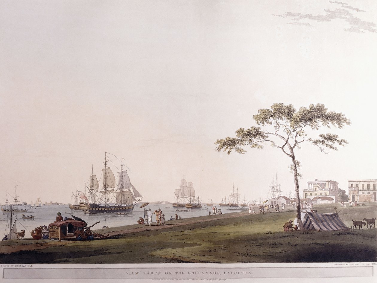 View Taken on the Esplanade, Calcutta by Thomas Daniell