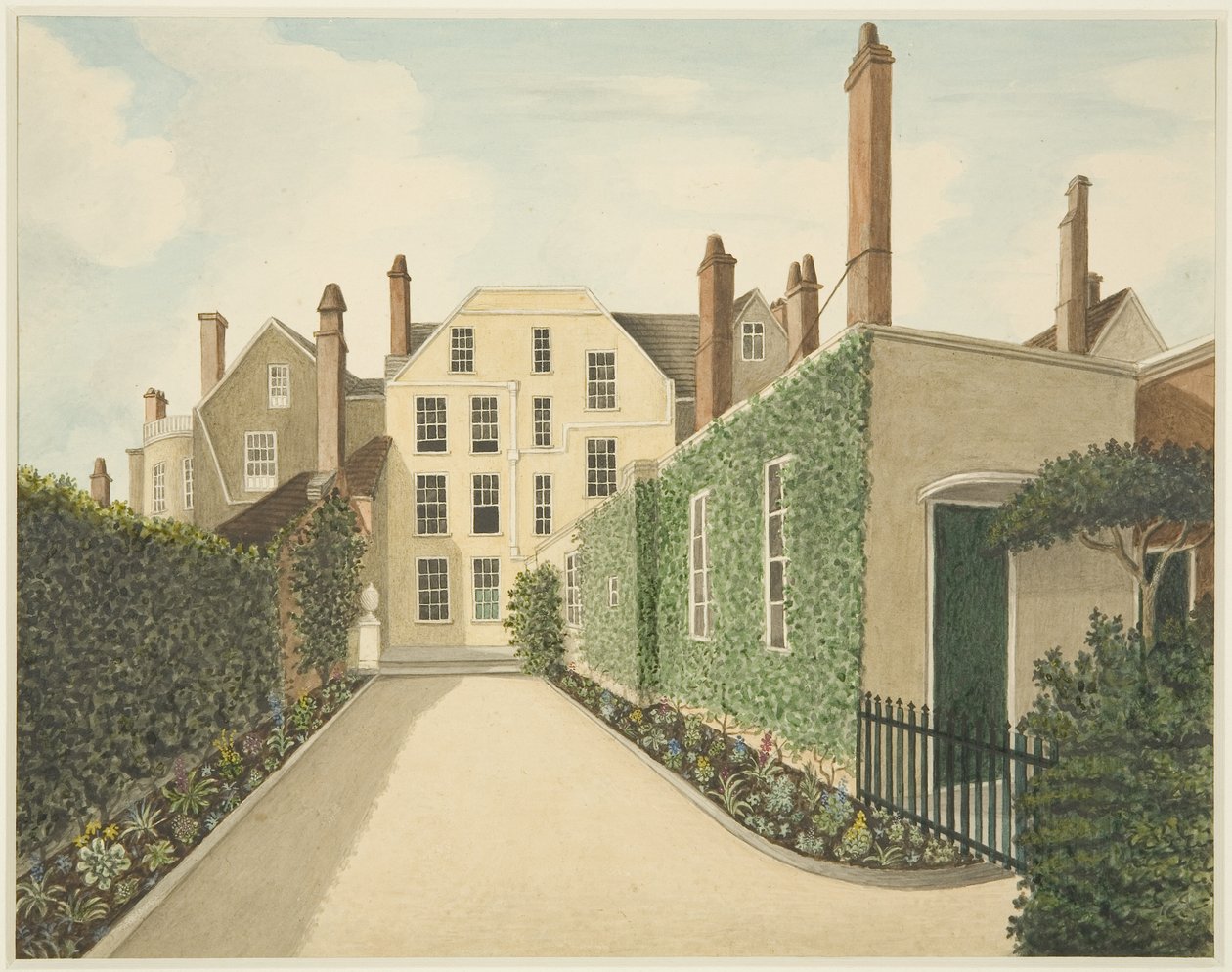 A view of the main house from the gravel walk at 14 St James's Square