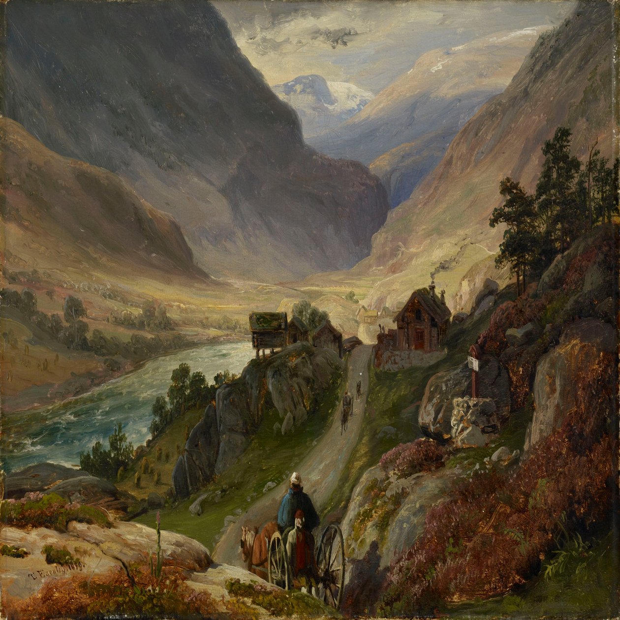 Steep Roads in Laerdal by Thomas Fearnley