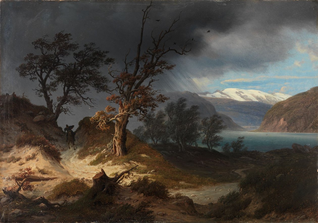 Stormy Landscape with a Rider by Thomas Fearnley