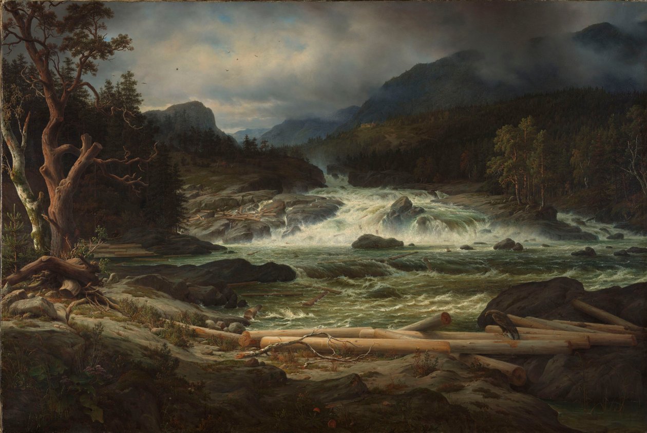 The Labro Falls at Kongsberg by Thomas Fearnley