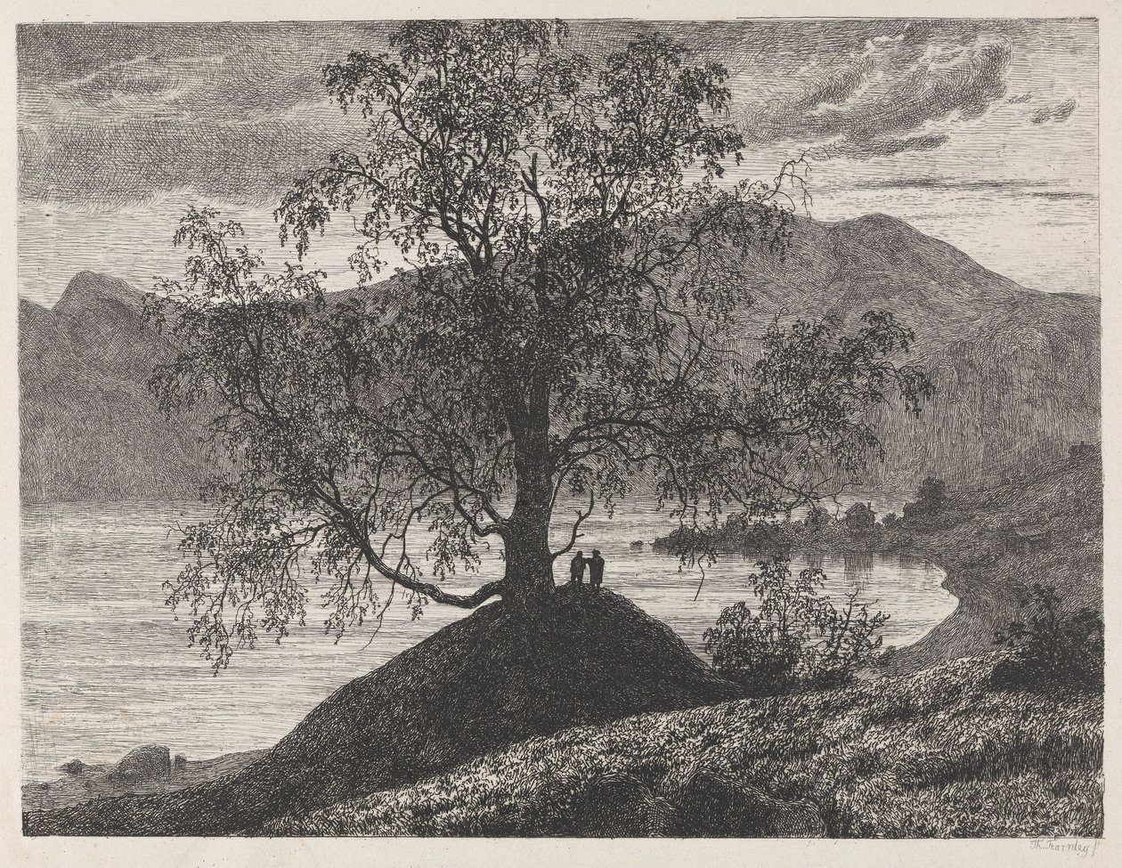 The Old Birch Tree at Slinde, Sognefjord by Thomas Fearnley